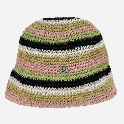 Calantha RA Multicolour Woven Bucket Hat with BOSS Metal Logo