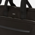 Close up of Highway Black Document Case by BOSS.