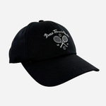 Side View of Lach Member Tennis Club Black Cotton-Twill Cap by BOSS