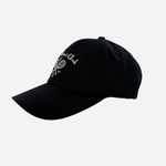Side View of Lach Member Tennis Club Black Cotton-Twill Cap by BOSS