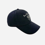 Side View of Lach Member Tennis Club Navy Blue Cotton-Twill Cap by BOSS.