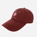 Side View of Lilyan Red Cotton-Twill Cap with Pink Sun Logo by BOSS.