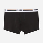 Black Set in Revive Viscose Stretch Boxer Shorts in Green, Navy, and Light Blue by BOSS.