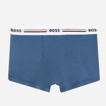 Blue Set in Revive Viscose Stretch Boxer Shorts in Green, Navy, and Light Blue by BOSS.