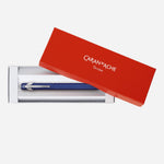 849 Blue Metal Fountain Pen by Caran d'Ache.