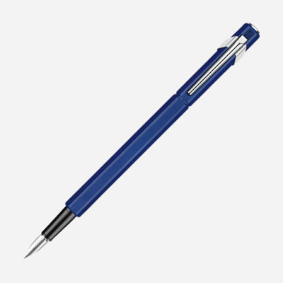 849 Blue Metal Fountain Pen by Caran d'Ache.