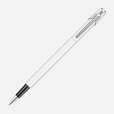 849 White Metal Fountain Pen from Caran d'Ache.