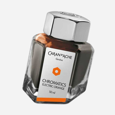 Electric Orange Chromatics Ink Bottle 50ml by Caran d'Ache.
