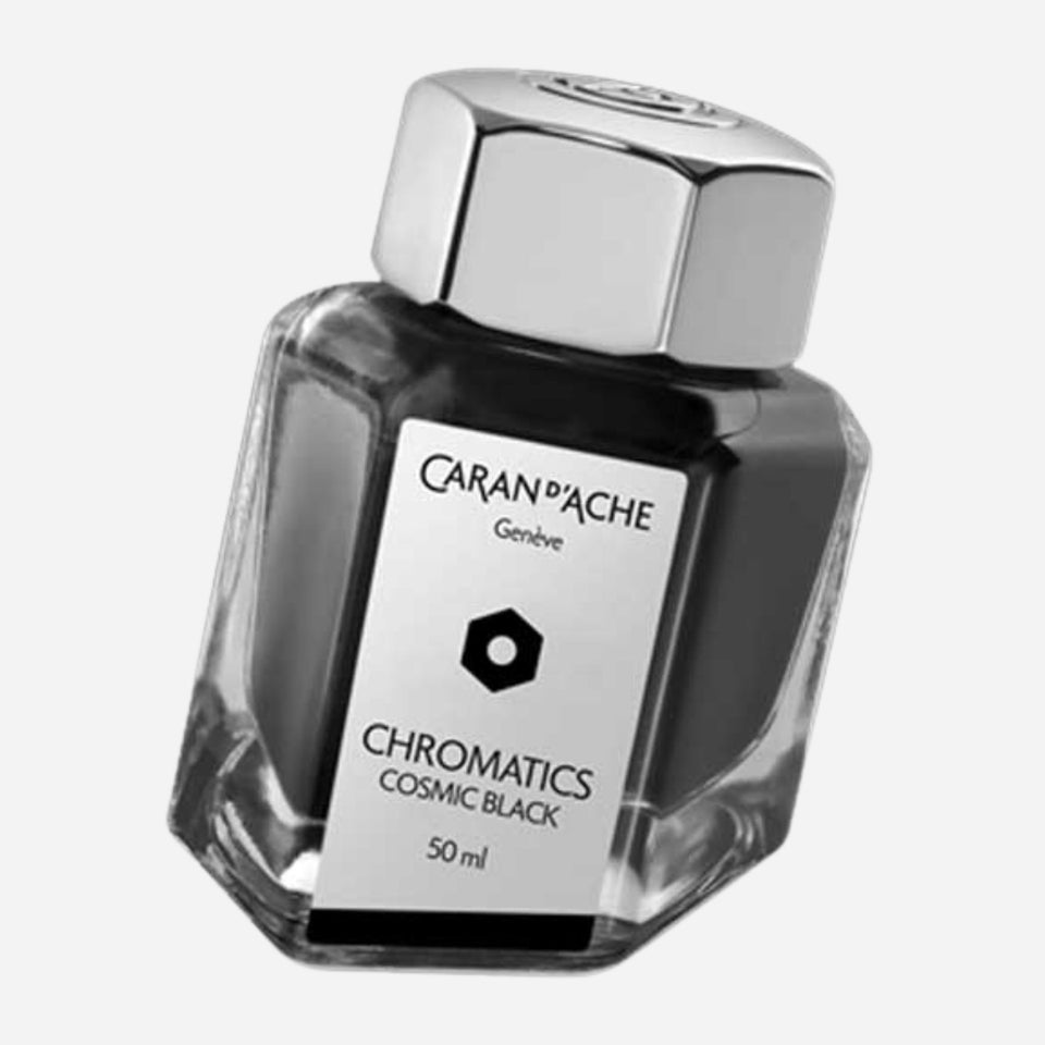 Cosmic Black Chromatics Ink Bottle 50ml from Caran d'Ache.