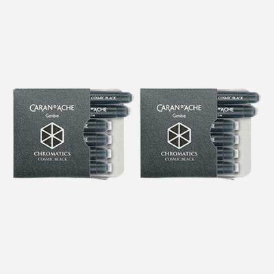 Cosmic Black Chromatics Ink Cartridges (12) by Caran d'Ache.
