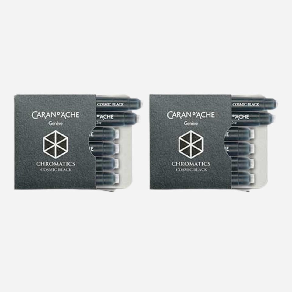 Cosmic Black Chromatics Ink Cartridges (12) by Caran d'Ache.