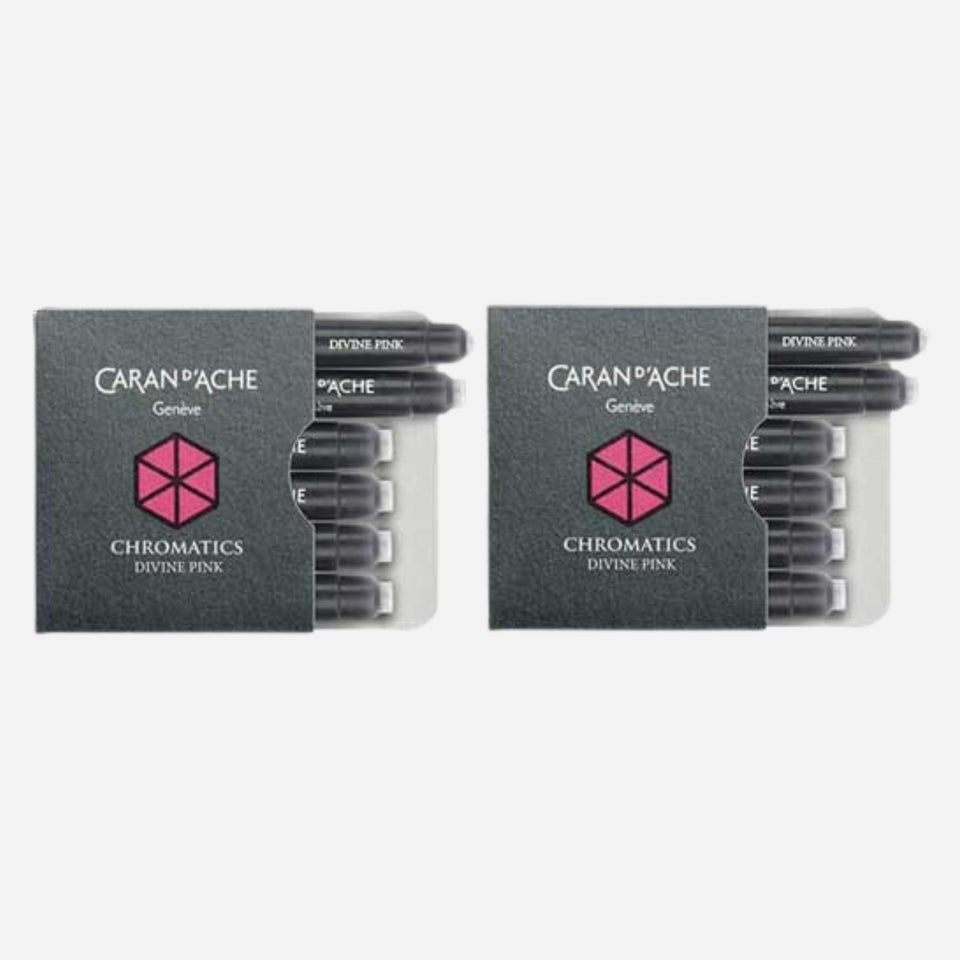Divine Pink Chromatics Ink Cartridges (12) by Caran d'Ache.