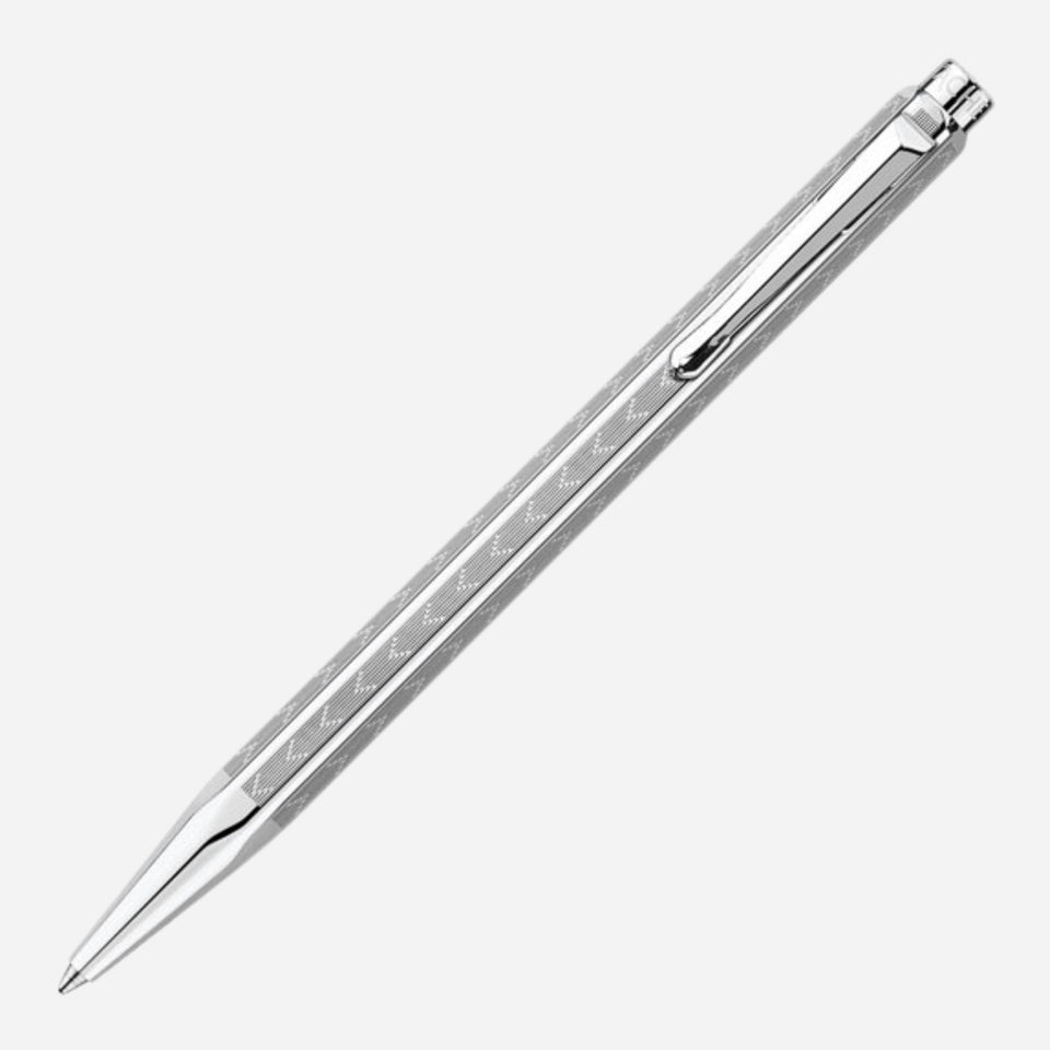 Ecridor Chevron Palladium-Coated Ballpoint Pen from Caran d'Ache.