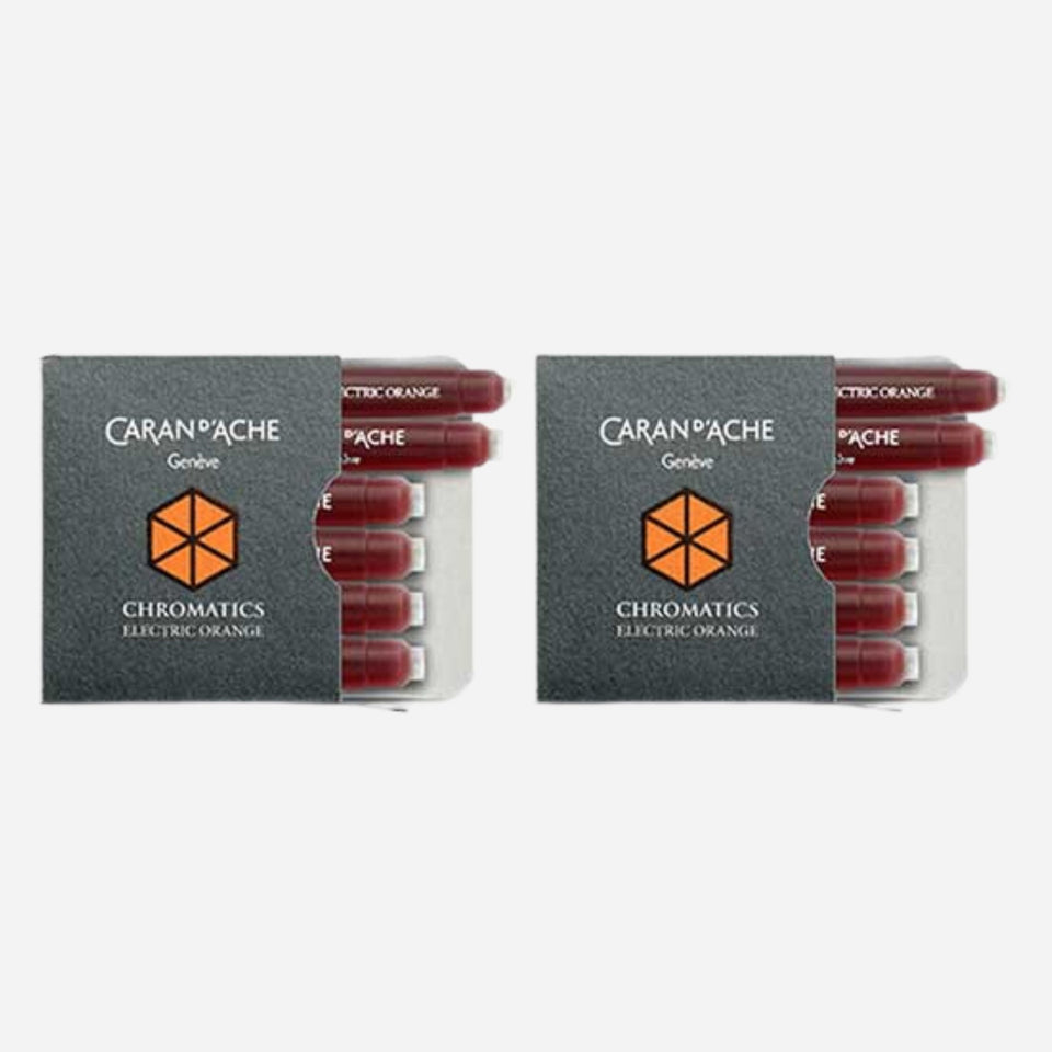 Electric Orange Chromatics Ink Cartridges (12) from Caran d'Ache.