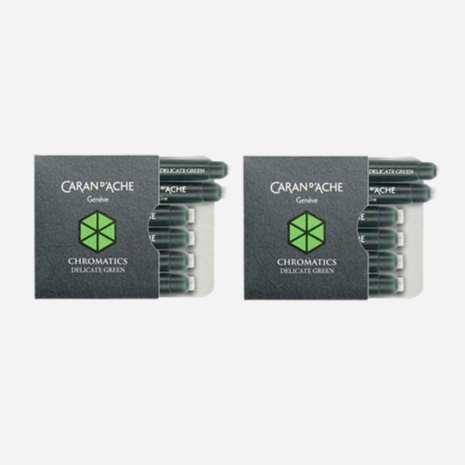 Delicate Green Chromatics Ink Cartridges (12) from Caran d'Ache.