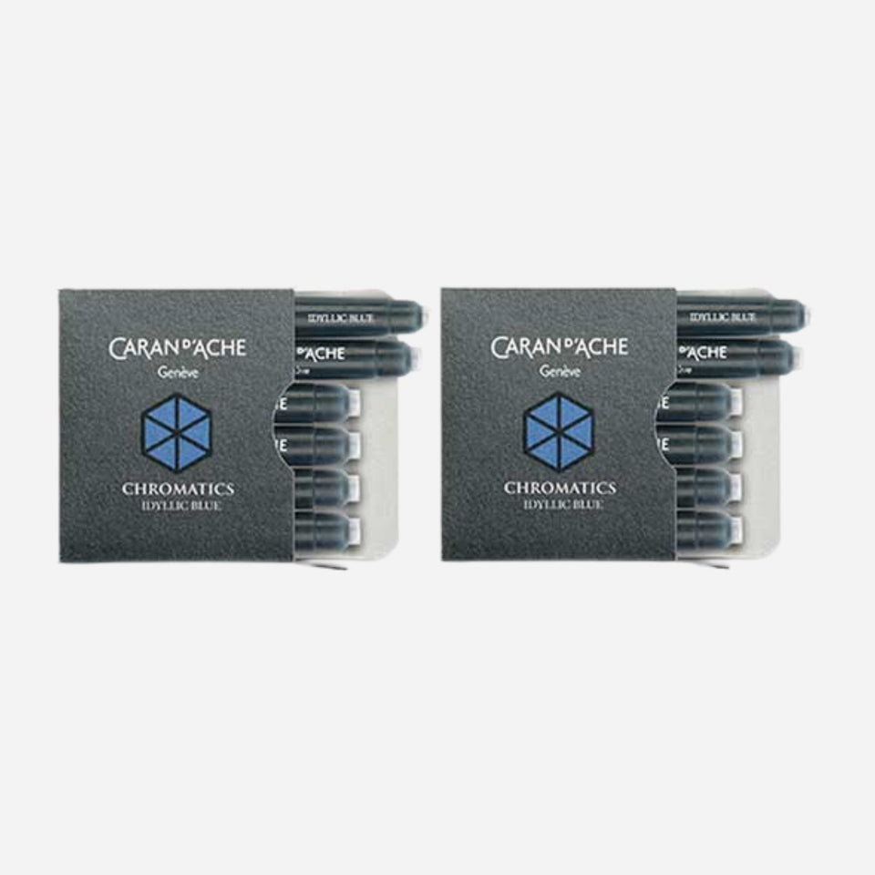 Idyllic Blue Chromatics Ink Cartridges (12) by Caran d'Ache.