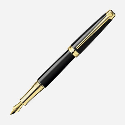 Léman Ebony Black Gold-Plated Fountain Pen from Caran d'Ache.