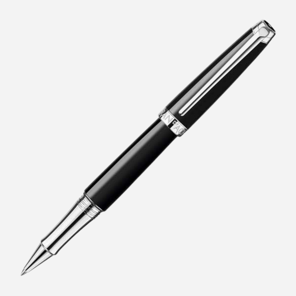 Léman Ebony Black Rhodium-Plated Rollerball Pen by Caran d'Ache.