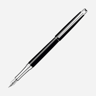 Léman Ebony Black Fountain Pen by Caran d'Ache.