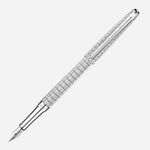 Léman Slim Lights Silver-Plated Fountain Pen by Caran d'Ache.