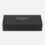 Packaging of Léman Slim Scarlet Red Ballpoint Pen from Caran d'Ache.