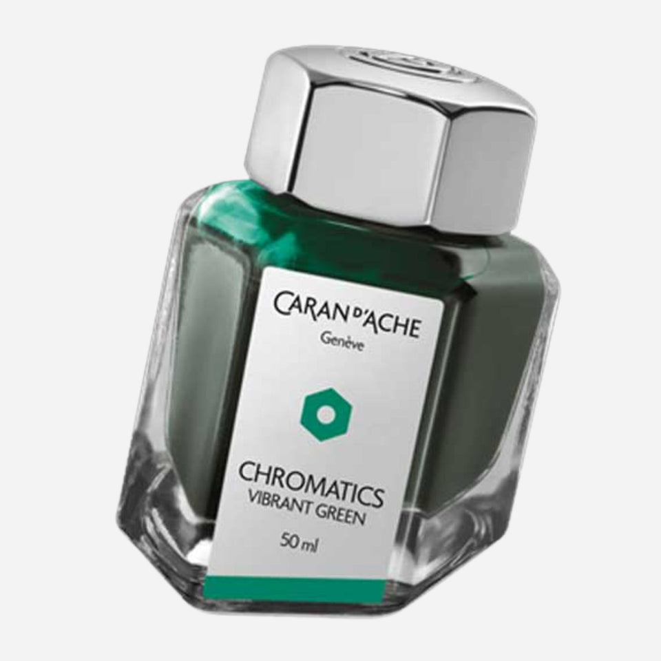 Vibrant Green Chromatics Ink Bottle 50ml from Caran d'Ache 
