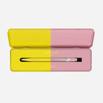 849 Limited Edition Ballpoint Pen In Chartreuse & Rose collaboration from Caran d'Ache x Paul Smith.