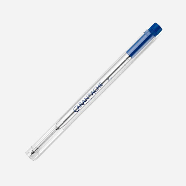 Goliath Ballpoint Pen Refill (F) in Blue by Caran d`Ache.