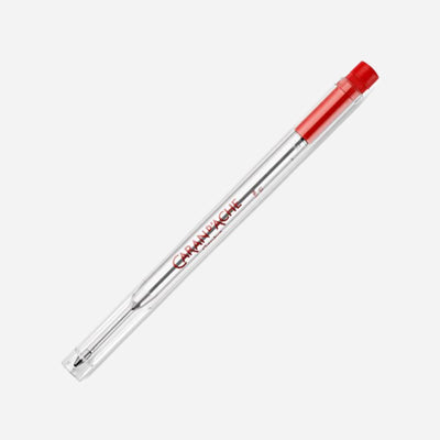 Goliath Ballpoint Pen Refill (F) in Red by Caran d`Ache.