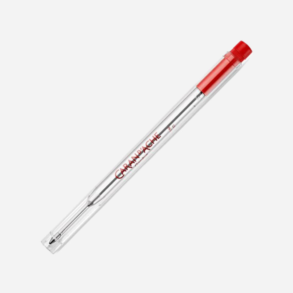 Goliath Ballpoint Pen Refill (M) in Red by Caran d`Ache.