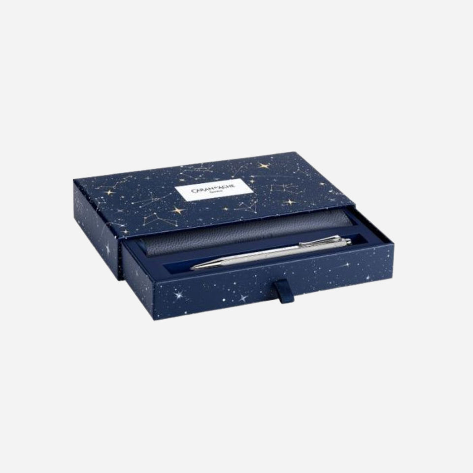 Special Edition Ecridor Cosmic Blue Ballpoint Pen & Leather Case by Caran d`Ache.