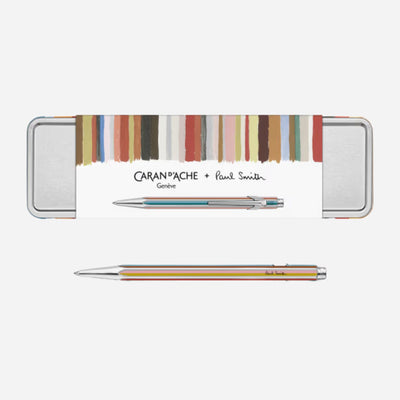 Caran d'Ache X Paul Smith 849  'Signature Stripe' Silver Ballpoint Pen