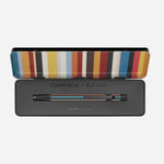 Open View of Caran d'Ache X Paul Smith 849  'Signature Stripe' Black Mechanical Pencil.