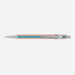 Close Up of Caran d'Ache X Paul Smith 849  'Signature Stripe' Silver Mechanical Pencil