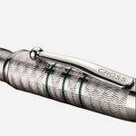 Close up showing clip and cap of Century II 180th Anniversary Commemorative Ballpoint Pen by Cross.
