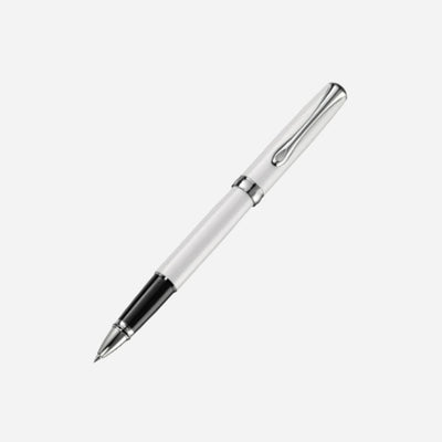 Excellence A2 Chrome Rollerball Pen in Pearl White by Diplomat.