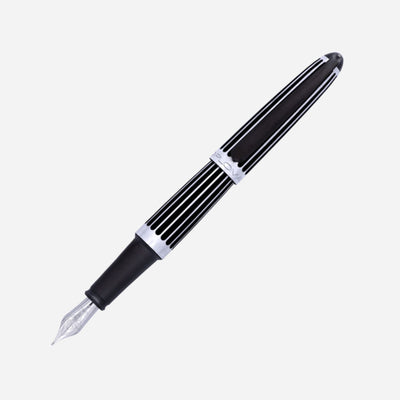 Striped Black Aero Fountain Pen by Diplomat.