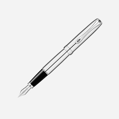 Excellence Chrome Guilloche Engraved Fountain Pen by Diplomat 