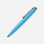 Close up of Turquoise Gunmetal Aero Rollerball from Diplomat.