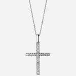 18KT White Gold Diamond Cross  Pendant from Georg Jensen.