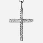 18KT White Gold Diamond Cross  Pendant from Georg Jensen.