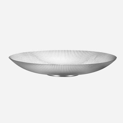 Georg Jensen Medium Bernadotte Stainless Steel Mirror Low Bowl- sculptural home dining decor.