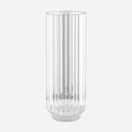Georg Jensen Bernadotte Round Tall Ribbed Glass Vase.