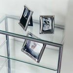 Georg Jensen Mirror-Polished Stainless Steel Photo Frames from the Cobra Collection