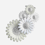 Georg Jensen White Enamel Single Daisy Large Ear Cuff - Left Ear