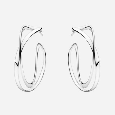 Sterling Silver Infinity Earhoops in Large from Georg Jensen.