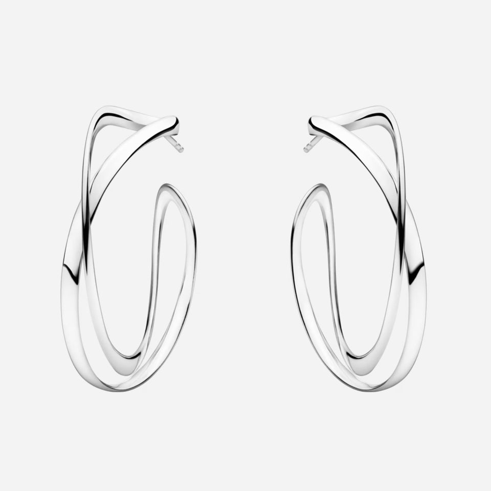 Sterling Silver Infinity Earhoops in Large from Georg Jensen.