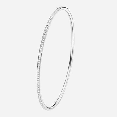 Georg Jensen Magic Bangle 18 Kt. White Gold with Brilliant Cut Diamonds