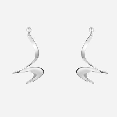 Sterling Silver Möbius Spiral Earrings from Georg Jensen Torun Collection.