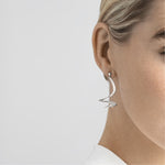 Sterling Silver Möbius Spiral Earrings from Georg Jensen Torun Collection.